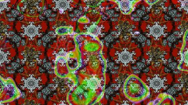 Egzotik çiçekler, kahverengi, kırmızı ve gri renkler üzerine botanik, parlak klasik doğa. Raster illüstrasyonu. Klasik tropikal doğal elementlerin suluboya seti.