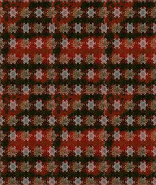 Çiçek süsü ile kusursuz desen. Raster illüstrasyonu. Kahverengi ve gri renkte çiçekler.