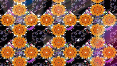 Klasik çiçek desenli. Yumuşak pamuk tasarımı. Yumuşak fayans. Paketleme, tekstil, duvar kâğıdı için çiçek eskizi. Raster taze dokusu.