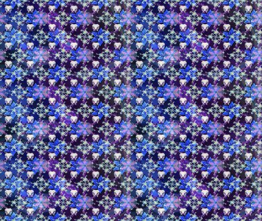 Paket kağıdı için en iyisi. Doğal kozmetik ürünleri, parfüm, çiçekçi dükkanı için bahar ihalesi tasarımı. Mavi ve mor lale çiçekli Raster eskiz deseni. Karşılama ya da düğün geçmişi olarak kullanılabilir.