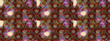 Renkli Bahar Teması eskiz kalıbı. Raster illüstrasyonundaki çiçek desenli çizim. Düz Çiçek Elementleri Tasarımı. Kahverengi renkte çiçekler.