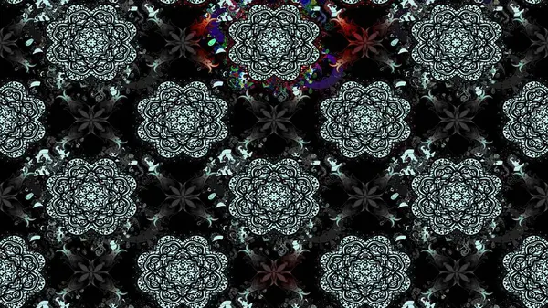 Raster. Düz Çiçek Elementleri Tasarımı. Renkli Bahar Teması çizim şablonu.