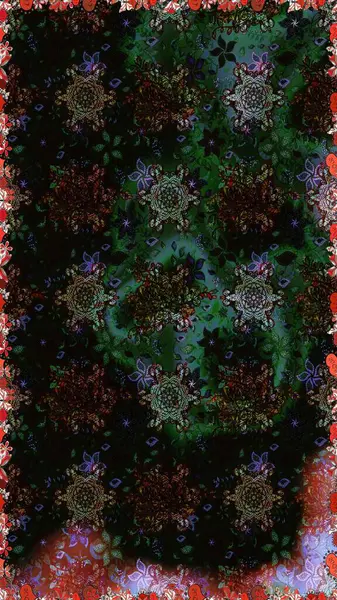 Patlayan çiçekler soyut olarak yerleştirilmiş. Yumuşak, bahar çiçekleri siyah ve gri renklerde. Raster deseni. Raster illüstrasyonu.