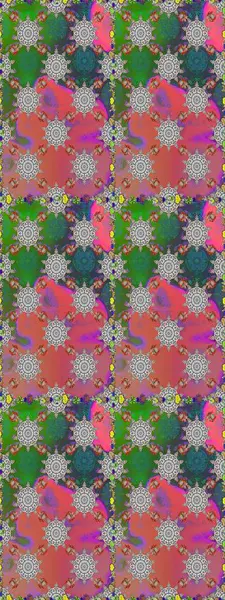 El çizimi Raster çizimi. Duvar kağıdı, web sitesi arka planı, ambalaj kağıdı, davetiye, broşür, afiş veya web sitesi için kusursuz çiçek deseni kullanılabilir. Parlak elementlerin.