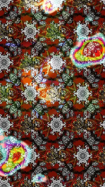 Düz Çiçek Elementleri Tasarım Raster illüstrasyonu. Çiçekli çiçek deseni, suluboya. Gri, kahverengi ve kırmızı renkte çiçekler. Renkli Bahar Teması çizim kalıbı..