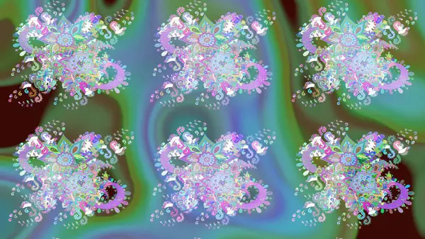 Moda baskıları için zarif bir şablon. Küçük renkli çiçekler. Mavi çiçekli bahar çiçekleri. Motley illüstrasyonu. Küçük çiçekte şirin desenler.