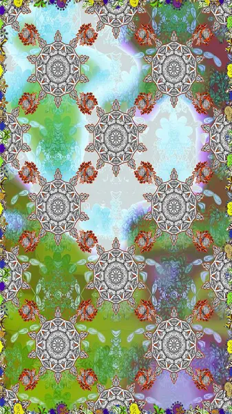 Raster güzel kumaş deseni. Soyut zerafet çiçek arka plan ile seamless modeli.