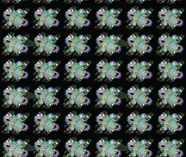 Çiçekli bahar çiçekleri. Küçük renkli çiçekler. Küçük çiçekte güzel bir desen. Motley illüstrasyonu. Moda baskıları için zarif bir şablon.