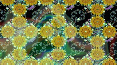 Raster çiçek desenli çiçek deseni, yapraklar, dekoratif elementler, sıçrama, lekeler, el çizimi kontur çizgileri ve Doodle çizim stili, grafik raster çizim çizimi.