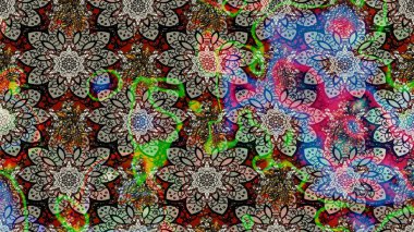 Raster çiçek izi. Raster Yumuşak kumaş deseni. Klasik taslak çizimi. Çiçek nötr çizim deseni.