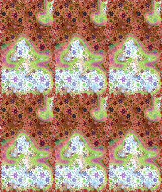 Raster düz çiçekleri pürüzsüz desen. Tarafsız ve kahverengi renkte çiçekler. Tasarım hediye paketi, tebrik kartları, posterler ve afiş tasarımı.