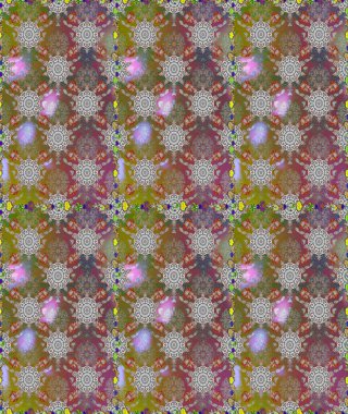 Gri çiçekli kusursuz desen, suluboya çiçek deseni, sevimli çiçek, duvar kağıdı, kart veya kumaş için fayanslı. Raster - stok.