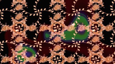 Çiçekli bahar çiçekleri. Motley illüstrasyonu. Moda baskıları için zarif bir şablon. Küçük renkli çiçekler. Küçük çiçekte şirin desenler.