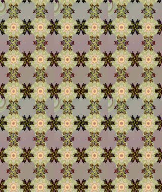 Raster düz çiçek çizim deseni. Hediye ambalaj kağıdı, tebrik kartları, posterler ve pankart tasarımı. Gri renkli çiçekler.