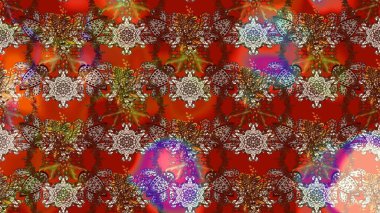 Nazikçe, güzel çiçek arkaplanı. Çiçekli karalama şeklinde Raster çiçek deseni. Kahverengi, kırmızı ve bej renkte çiçekler.