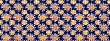 Mavi ve bej renkli çiçekler. Küçük çiçekte sevimli çiçek deseni var..