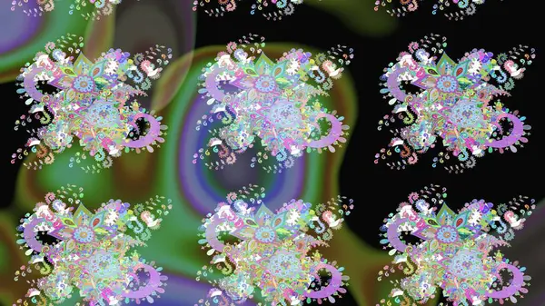 El yapımı çiçek ve bitki koleksiyonu. Raster illüstrasyonu. Raster illüstrasyonu. Eskiz stili yeşil renkler. Şirin karalamalı çiçek deseni çiz..