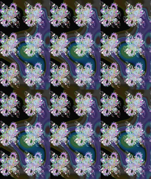 Çiçekler suluboya eskiz deseni. Raster Stili kumaş deseni.