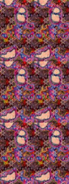 Elle boyanmış suluboya resim çizimleri, çiçekler ve bitkiler. Pembe renkte çiçekler.