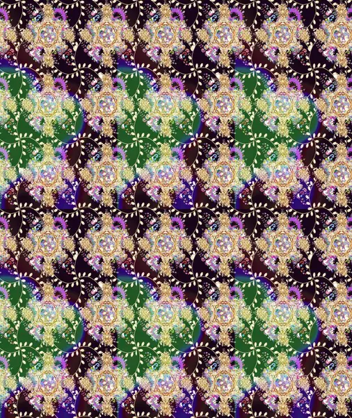 Güzel kumaş deseni. Raster illüstrasyonu. Bahar çiçekli güzel bir çiçek deseni..