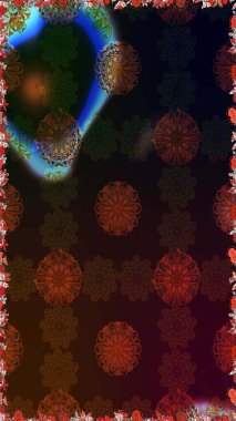 Parlak bir arka plan sorunsuz desen çiçek fantezi tasarım. Düz Çiçek Elemanları Tasarım. Renkli Bahar Teması kesintisiz desen Arka Plan.