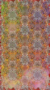 Raster Şirin kumaş deseni. Renkli Bahar Temalı Kusursuz Arkaplan. Kusursuz bir mahsul. Düz Çiçek Elementleri Tasarımı.