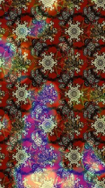 Modaya uygun kumaş deseni. Düz Çiçek Elementleri Tasarımı. Sevimli çiçek raster deseni. Renkli Yaz Teması çizim şablonu.