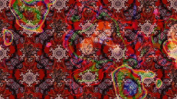 Raster çiçekli arka plan. Güzel kumaş deseni. Güzel eskiz şekli. Yazdır. Renkli Yaz Temalı eskiz kalıbı. Düz Çiçek Elementleri Tasarımı.