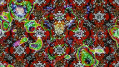 Düz Çiçek Elementleri Tasarımı. Renkli Bahar Teması eskiz kalıbı. Raster..