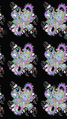 Güzel eskiz şekli. Yazdır. Renkli Yaz Temalı eskiz kalıbı. Raster çiçekli arka plan. Düz Çiçek Elementleri Tasarımı. Şirin kumaş deseni.