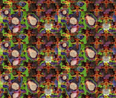 Kahverengi renkli çiçekler. Raster illüstrasyonu. Çiçek desenli eskiz, vuruşlar, sıçramalar, yaz çiçekleri..