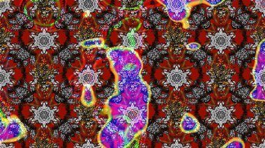 Yumuşak, bahar çiçekli arka plan. Gri, kahverengi ve kırmızı renkte çiçekler. Raster çiçek desenli ve çiçekli..