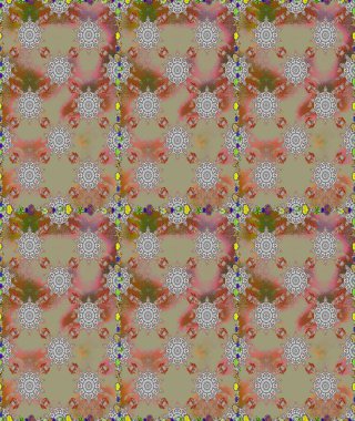 Raster illüstrasyonu. 3 boyutlu çiçekler, pürüzsüz. Tarafsız ve gri renklerde.