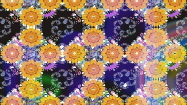 Renkli Bahar Teması eskiz kalıbı. Güzel çiçek deseni. Mavi renkli çiçekler. Düz Çiçek Elementleri Tasarımı.