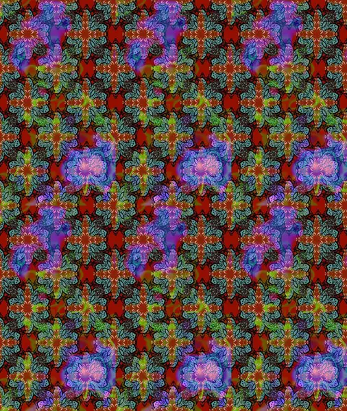 Tony 'nin kumaş kalıbını çiz. Raster illüstrasyonu. Modaya uygun kumaş deseni. Küçük çiçekte sevimli çiçek deseni var..