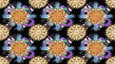 Küçük çiçekte güzel bir desen. Motley illüstrasyonu. Çiçekli bahar çiçekleri. Moda baskıları için zarif bir şablon. Küçük renkli çiçekler..