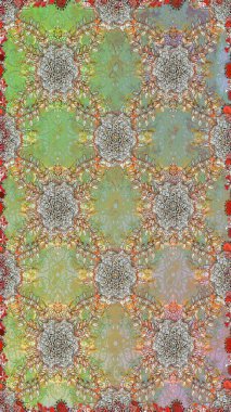 Davetiye ve kartpostal tasarımı için dekoratif çiçek unsurları. Yapraklı kusursuz desen. Tekstil için figür. Poster ya da kapak için arka plan. Sevimli zarif çiçekler Raster illüstrasyonu.