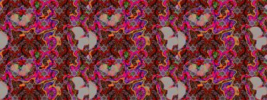 Çiçekler suluboya tarzında kahverengi, kırmızı ve gri renklerde. Raster illüstrasyonunda çiçek deseni çizimi.