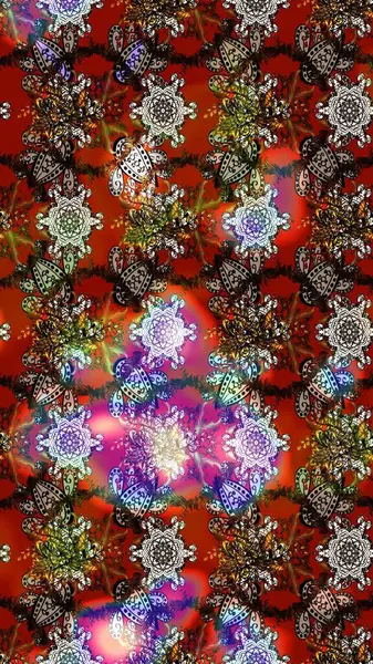 Renkli Yaz Temalı eskiz kalıbı. Düz Çiçek Elementleri Tasarımı. Kahverengi, kırmızı ve nötr renklerde çiçekler. Çiçekli retro deseni çiz.