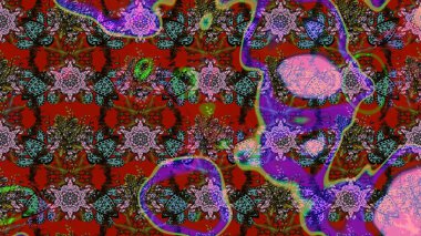 Güzel karalamalı çiçek desenli çizim. Raster illüstrasyonu. Küçük çiçekteki sevimli çiçek deseni. Güzel kumaş deseni.