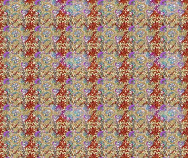 Çiçekli karalama şeklinde Raster çiçek deseni. Bej renkte, yaz çiçekleri. Raster illüstrasyonu.