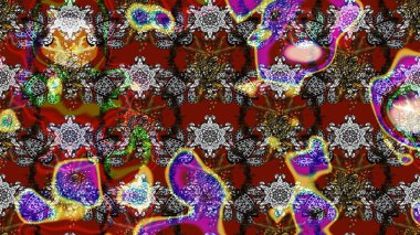 Tebrik kartı geçmişi, boyama kitabı, arkaplan ve tekstil için kullanılabilir. Raster Henna tarzı. Taslak süsleme izi. Sınır Kızılderili çiçekli paisley patten. Etnik Mandala havlusu.