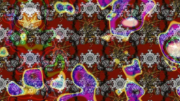 Tebrik kartı geçmişi, boyama kitabı, arkaplan ve tekstil için kullanılabilir. Raster Henna tarzı. Taslak süsleme izi. Sınır Kızılderili çiçekli paisley patten. Etnik Mandala havlusu.