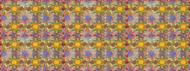 Güzel karalama çiçekleri olan kusursuz çiçek desenleri. Küçük çiçekteki sevimli çiçek deseni. Raster illüstrasyonu. Güzel kumaş deseni.