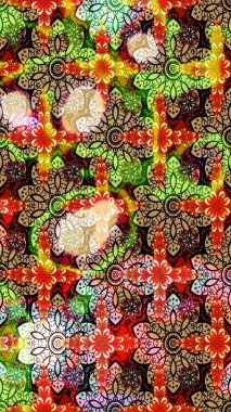 Düz Çiçek Elementleri Tasarımı. Bej renkli çiçekler. Çiçekli çizim şekli. Renkli Bahar Teması çizim şablonu.