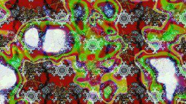 Yeşil, gri ve nötr renklerde yaz çiçekleri. Küçük çiçekteki sevimli çiçek deseni. Raster illüstrasyonu. Raster deseni.