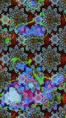 Güzel eskiz şekli. Renkli Yaz Temalı eskiz kalıbı. Yazdır. Raster çiçekli arka plan. Düz Çiçek Elementleri Tasarımı. Şirin kumaş deseni.