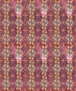 Kabile sanatı boho baskısı, klasik çiçek arkaplanı. Soyut etnik raster kusursuz desen. Arkaplan dokusu, duvar kağıdı, kahverengi ve pembe renkli çiçek teması.