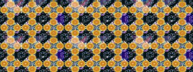 Küçük bir çiçekte eskiz deseni. Güzel kumaş deseni. Raster illüstrasyonu. Güzel çiçek arkaplanı..