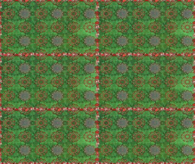 Renkli Bahar Temalı Kusursuz Arkaplan. Düz Çiçek Elementleri Tasarımı. Şirin çiçek elementleri. Kusursuz desenli, modaya uygun kumaş deseni. Raster illüstrasyonu.